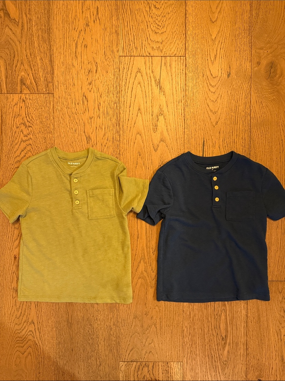 Old Navy Short Sleeve Henley Tee Set - Olive & Navy